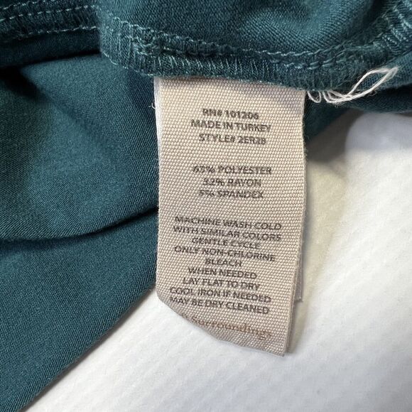 SOFT SURROUNDINGS Green Cettina Button Down Tunic Top Size Small Shirt 2ER28 - Picture 11 of 11